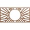 Ekena Millwork Hoover Wood Fretwork Pierced Ceiling Medallion, Walnut, 20"W x 10"H x 7 3/8"ID x 1/4"T CMWP20X10X0250HOWA - alternate 1